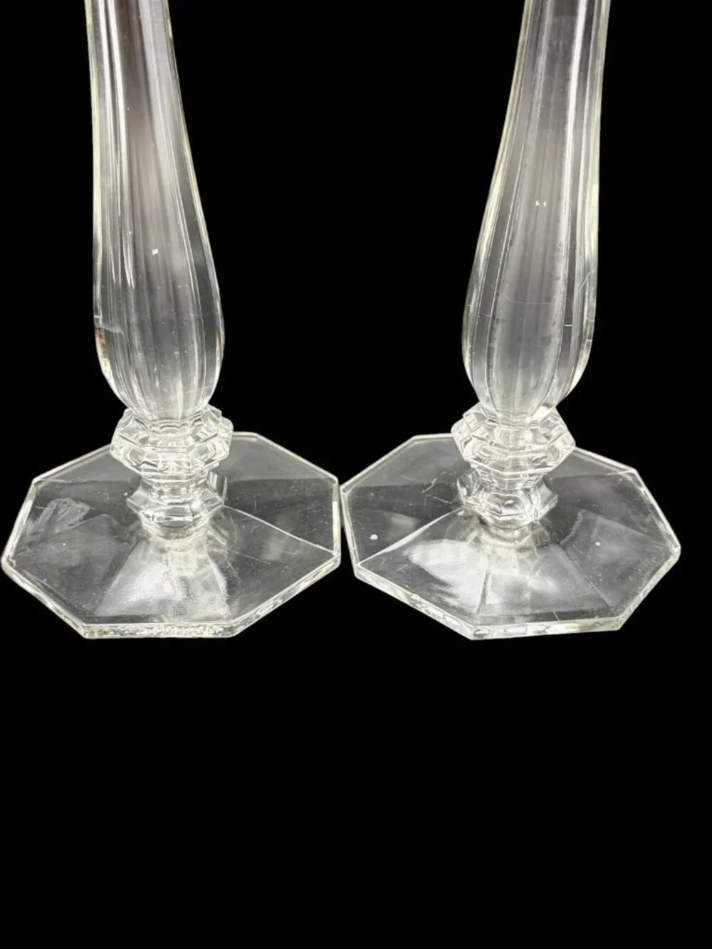 VTG Tiffany & Co. Crystal Candlesticks Pair – Stamped 